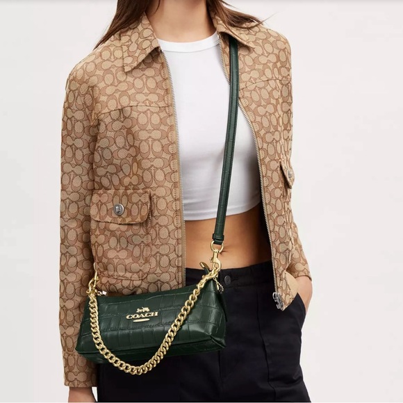 NWT COACH Charlotte Leather Shoulder Bag - Picture 3 of 9